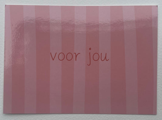 Ansichtkaart "Voor jou"