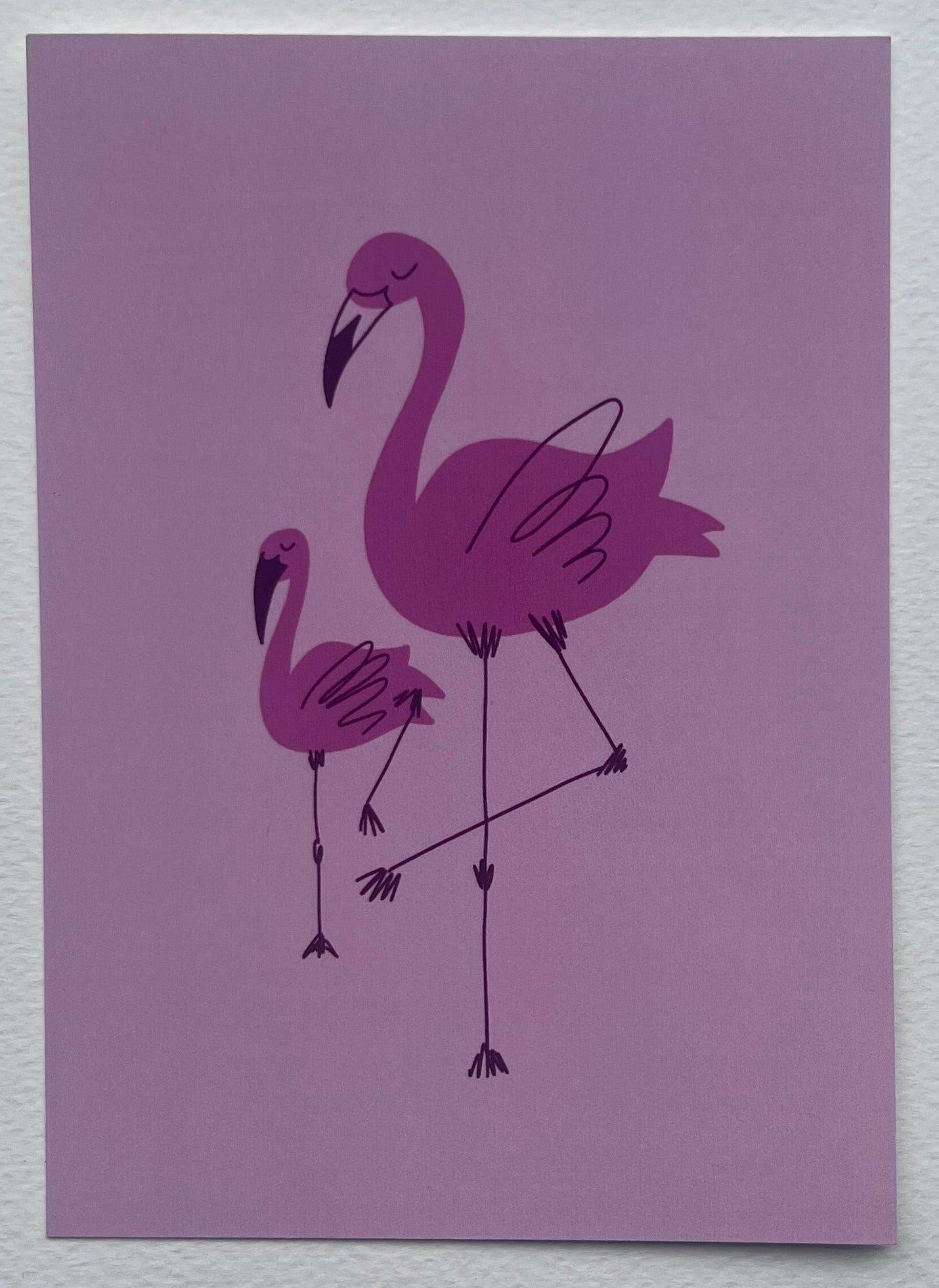Ansichtkaart "Flamingo"