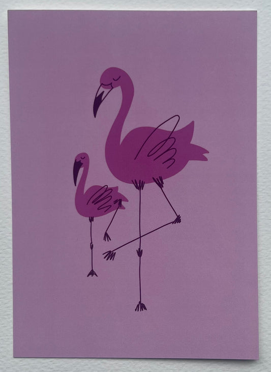 Ansichtkaart "Flamingo"