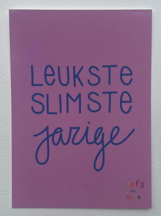 Ansichtkaart "Knapste, Slimste jarige"