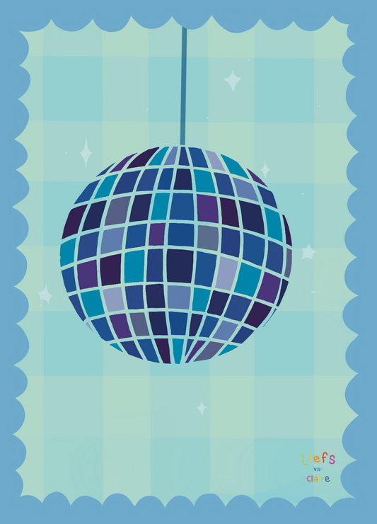 Ansichtkaart "Disco bal"