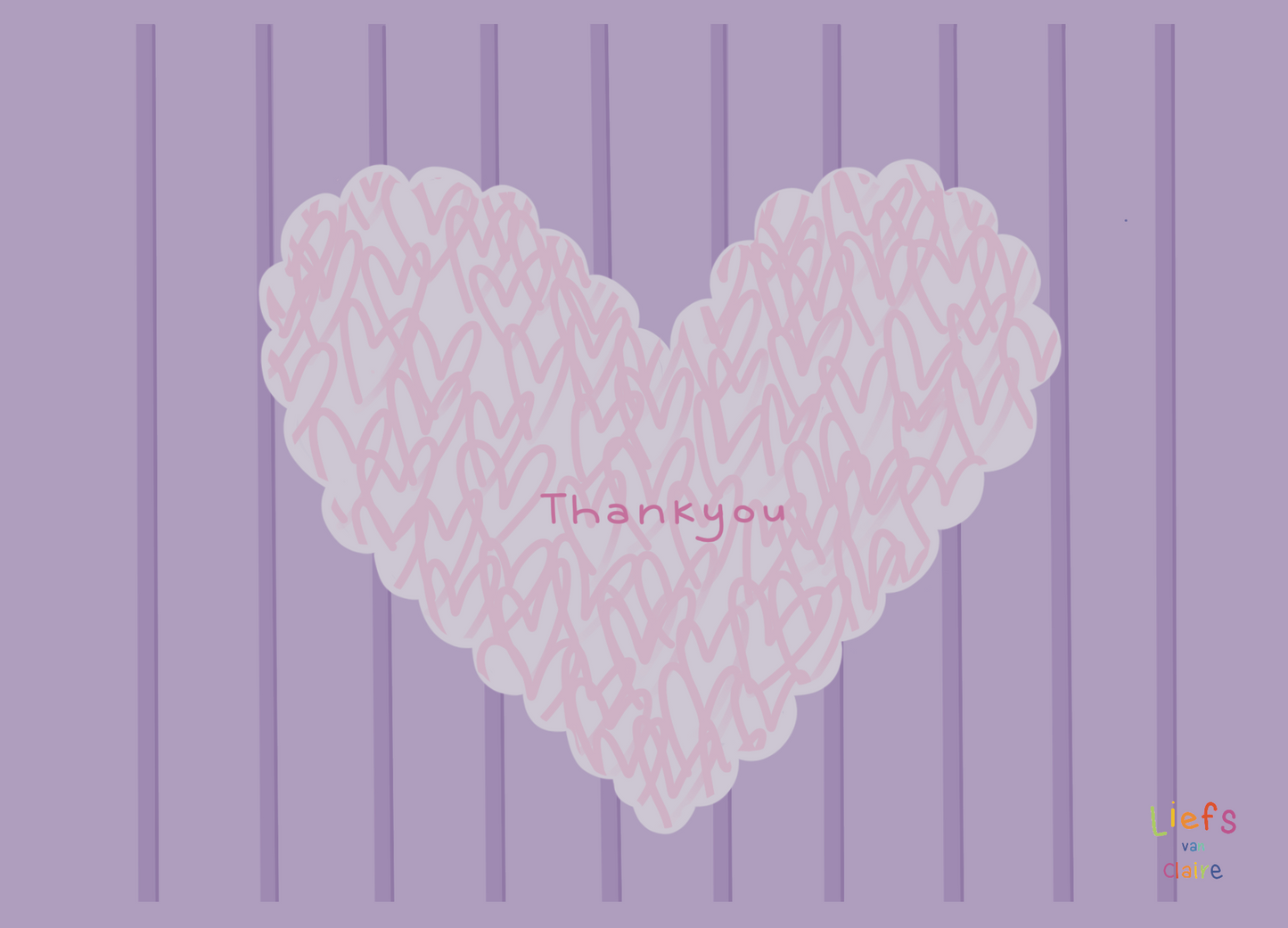 Ansichtkaart "Thankyou"