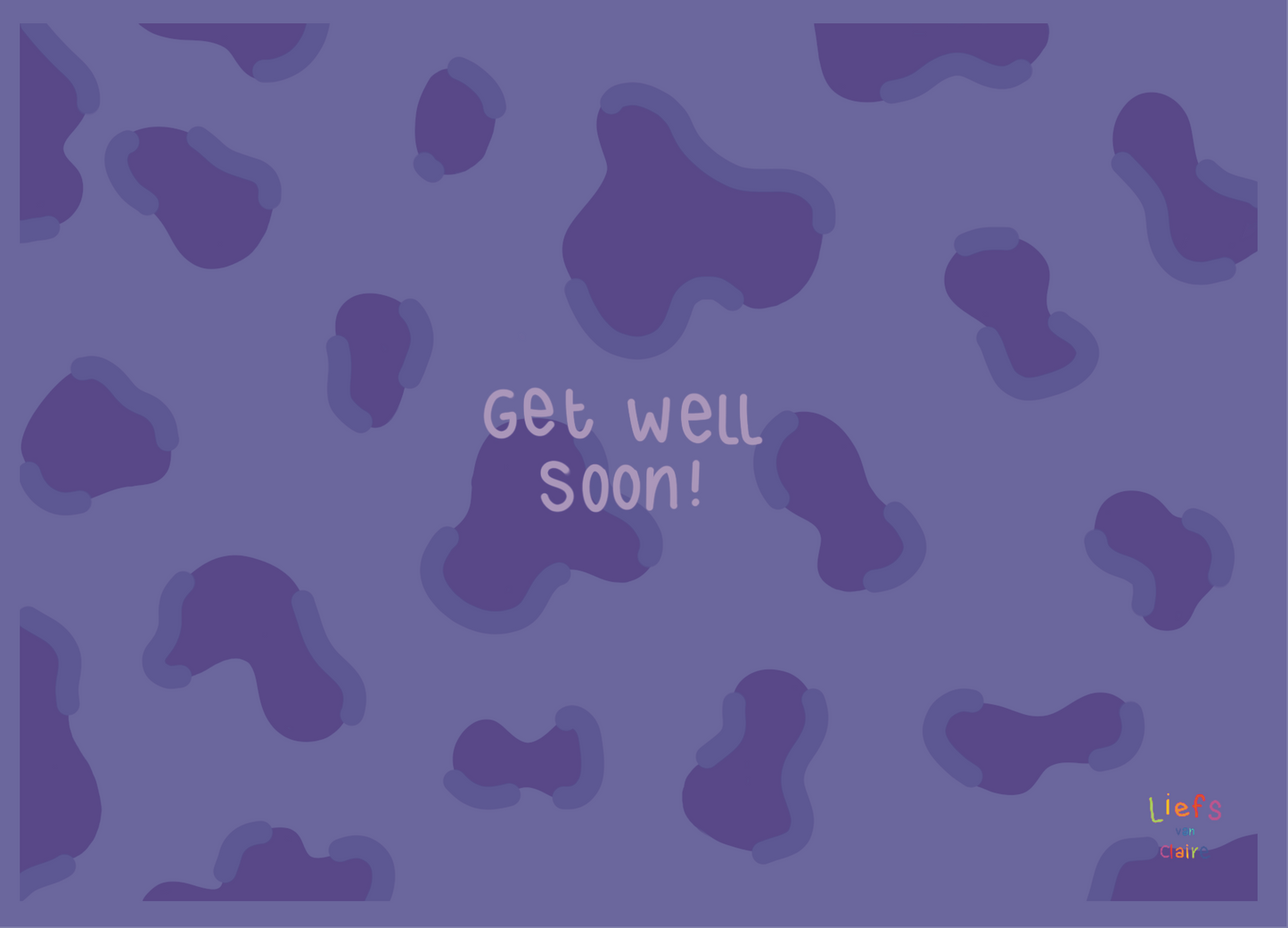Ansichtkaart "Get well soon"
